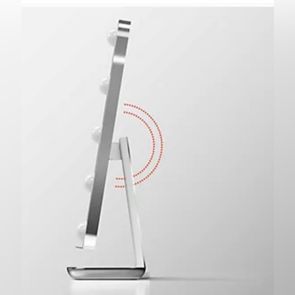 SHARPER IMAGE SPA SUDIO HOLLYWOOD VANITY MIRROR WITH FANS WHITE/CROME - Picture 5 of 8